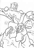 coloriage frere des ours le combat d elans